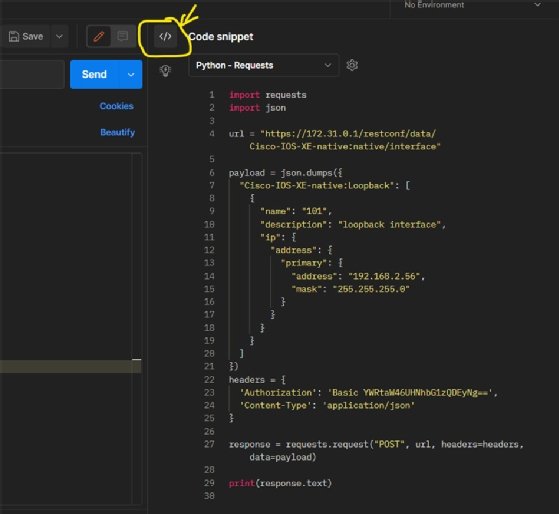 Screenshot showing how to insert Python code into Postman