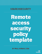 Remote access security policy template