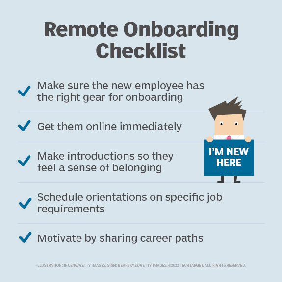 10 best practices and checklist for remote onboarding | TechTarget