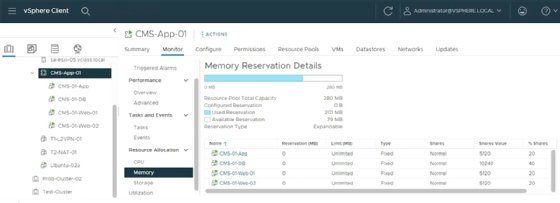 Screenshot of vSphere vApp example