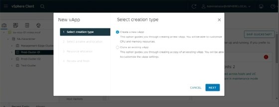 CMS-App-01 vApp in vSphere.