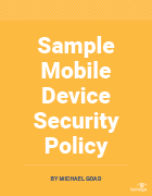 Mobile device security policy example cover image.