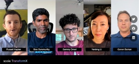 Screenshot of experts talking about ML development