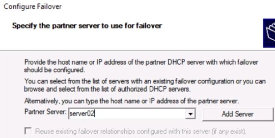 Specify partner server for failover screen capture