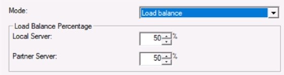 Load balancing mode screenshot
