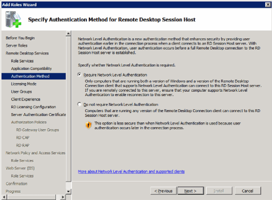 abilita desktop remoto in Windows Server 2010 r2