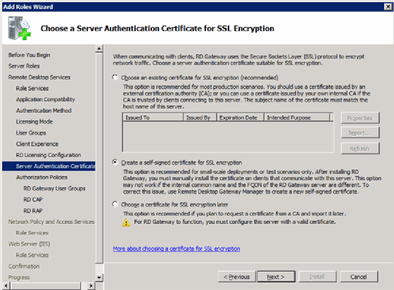  Cryptage SSL pour RDS