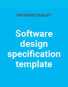 Software design specification template button.