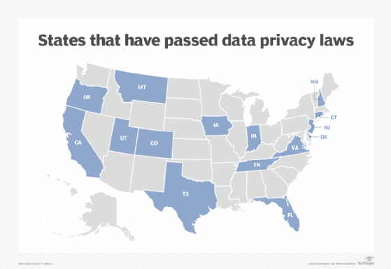 States with data privacy laws.