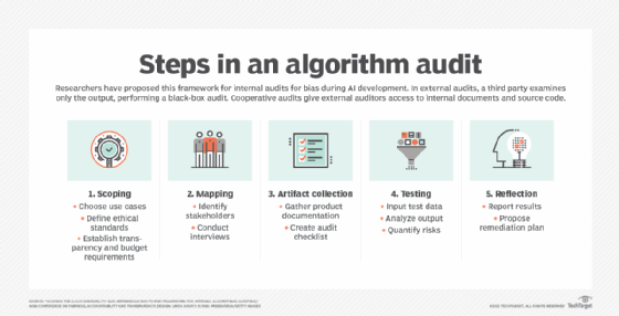 Algorithmic auditing steps