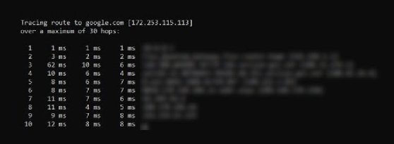 traceroute example