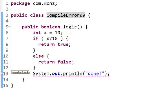 Unreachable Code Compile Error Mobile 