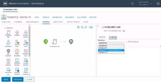 vRO 8.1 PowerCLI language choice