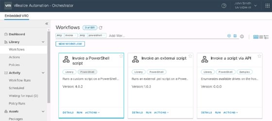 vRO 8.1 PowerShell plugin workflow