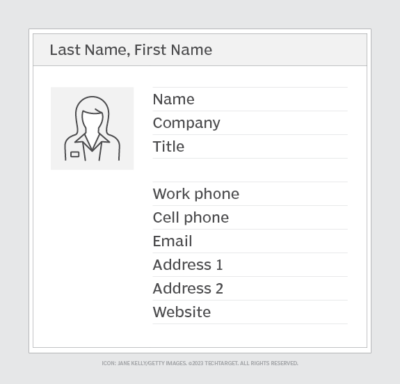 What is the vCard electronic business card? TechTarget Definition