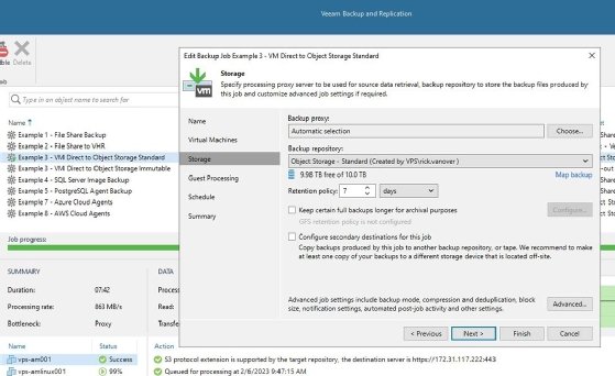 Screenshot of the Veeam Backup & Replication v12 UI.