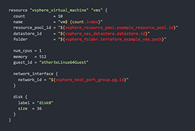 Resource pool declaration
