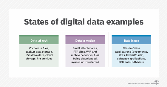 States of digital data examples