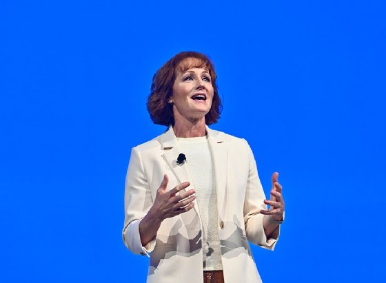 Julia White, chief marketing and solutions officer at SAP, on stage at Sapphire 2024.