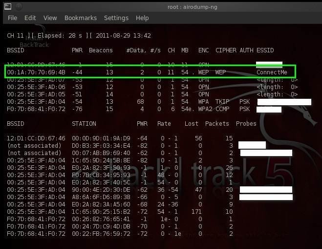 how to use aircrack on parrot