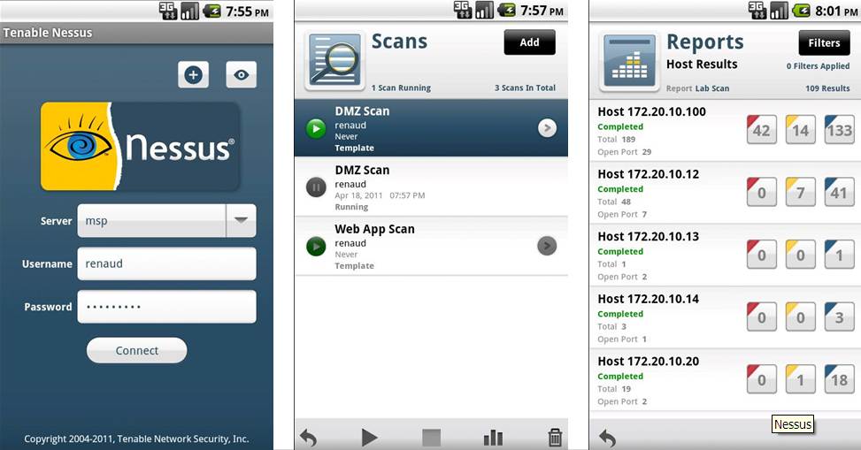 What is the Nessus vulnerability scanning platform?