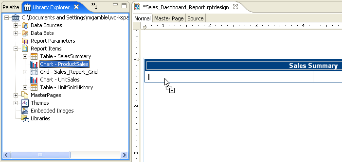 Drag components from Library