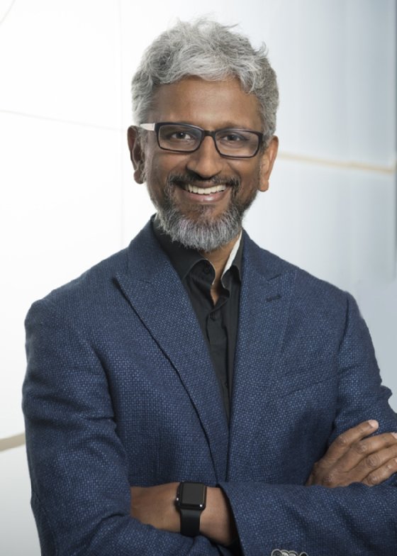 Photo de Raja Koduri, dirigeant de la division Accelerated Computing Systems and Graphics Group (AXG) chez Intel.